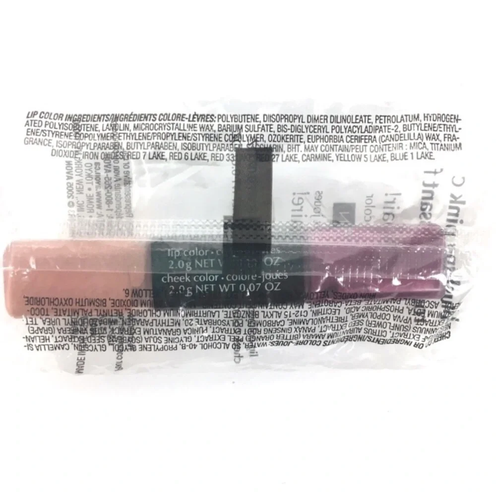 AVON Ultra Color Rich Mousse Lipstick Mauve D100 & What a Pair Lip & Cheek Pink